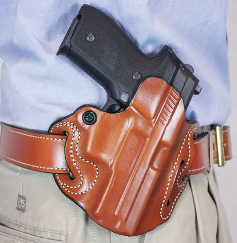 DESANTIS SPEED SCABBARD HOLSTR - RH OWB LEATHER TAURUS G3 TAN
