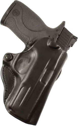 DESANTIS MINI SCABBARD HOLSTER - RH OWB LEATHER FOR GLOCK 48 BL