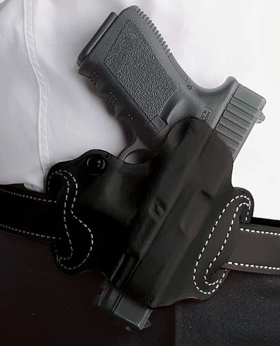 DESANTIS MINI SLIDE HOLSTER - OWB RH LTHR FOR GLOCK 20/21 BL