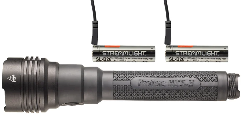 Streamlight 88080 ProTac HL 5-X USB Flashlight Black Anodized 250/1000/2500/3500 Lumens White LED