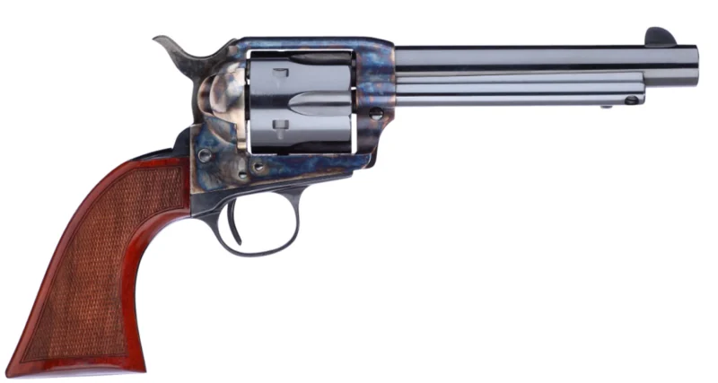 Taylors & Company 555139 1873 Cattleman Gunfighter 45 Colt (LC) 6rd 5.50" Blued Cylinder & Barrel Color Case Hardened Steel Frame Walnut Army Size Grip