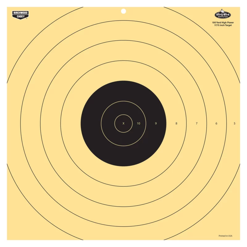Birchwood Casey 35186 Dirty Bird 17.25" Bullseye Tagboard Hanging 100 yds Rifle Black/White 5 Pack