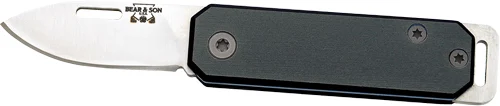 BEAR & SON SLIP JOINT FOLDER - 1.5" BLACK/SS ALUMIMUN HANDLE