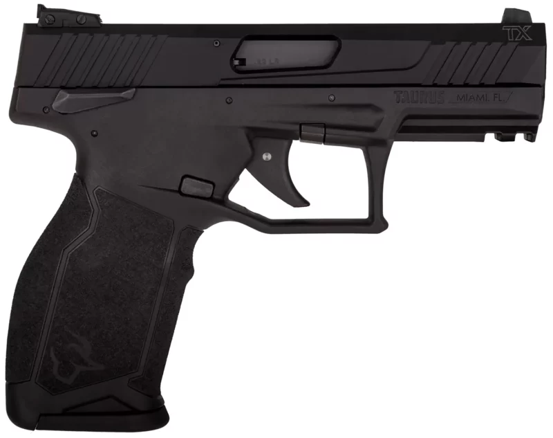 Taurus 1TX22141 TX22 22 LR 16+1 4.10" Matte Black Steel Threaded Barrel, Black Hard Coat Anodized Serrated Slide, Black Polymer Frame w/Picatinny Rail, Black Polymer Grip