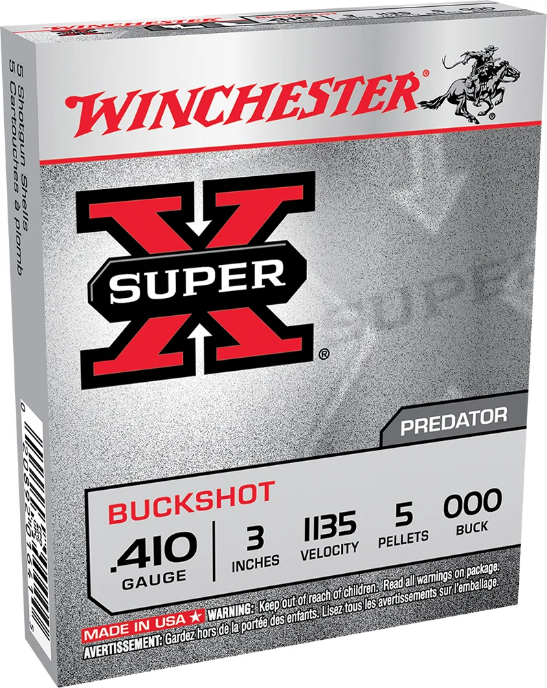 Winchester Ammo XB413 Super X 410Gauge 3" 5Pellets 000Buck Shot 5 Per Box/50 Case