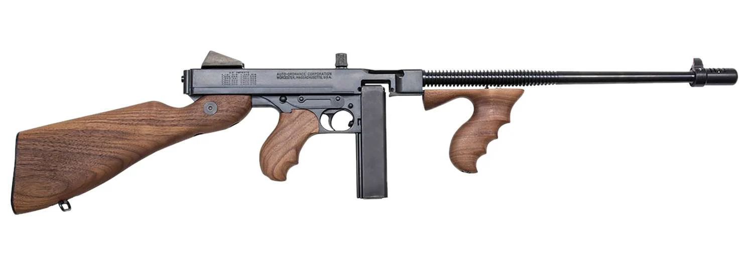 THOMPS 1927A-1C LIGHT WEIGHT DELUXE 45ACP RFL WALNUT GRAIN POLYMER 20RD STICK