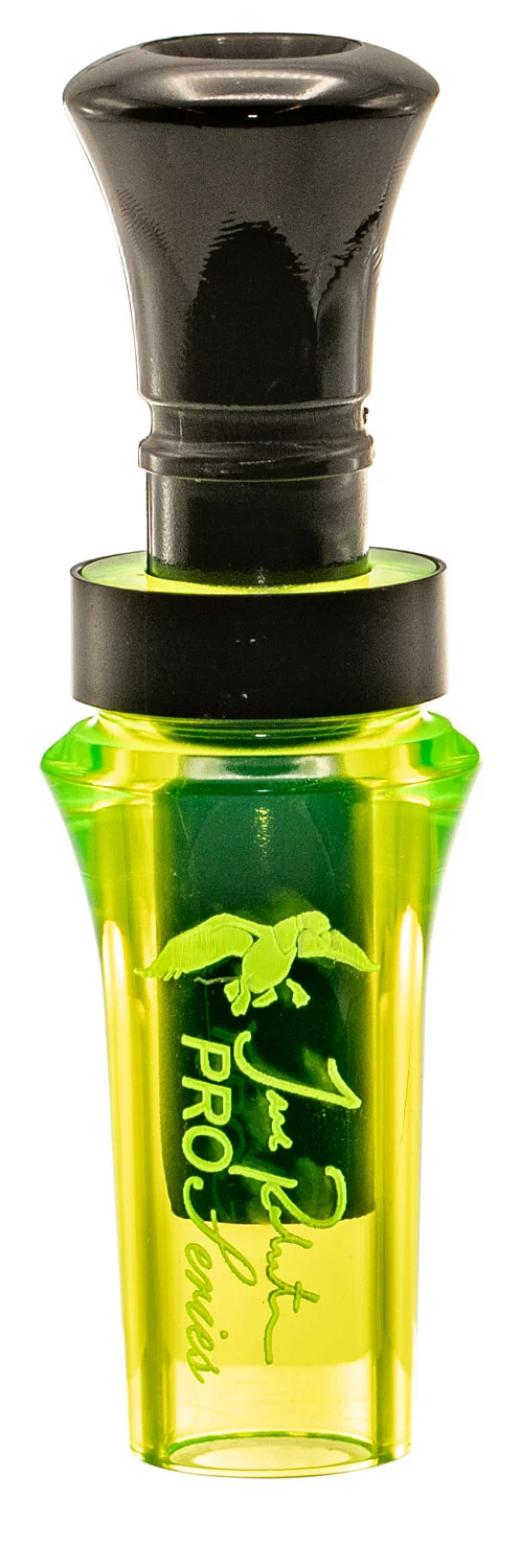 Duck Commander DCPROAC Jase Pro Series Open Call Double Reed Mallard Hen Sounds Attracts Ducks Chartreuse Acrylic
