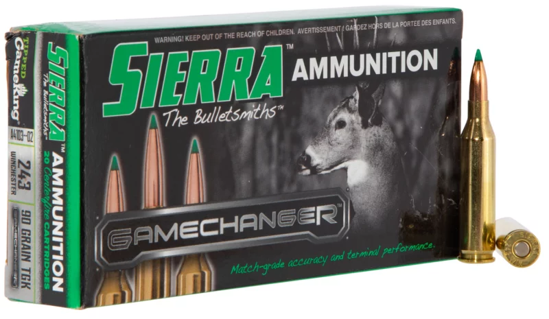 Sierra A410302 GameChanger 243Win 90gr Sierra Tipped GameKing 20 Per Box/10 Case