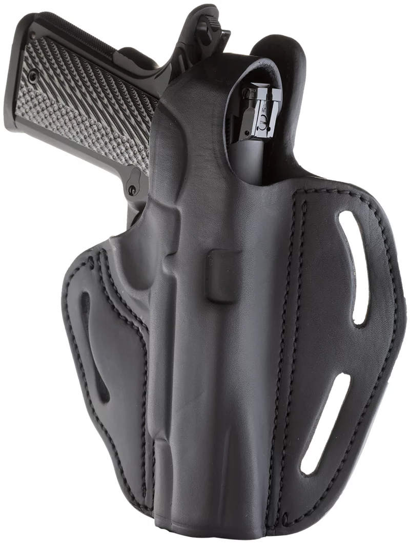 1791 Gunleather BHX1CLSBLR BHX OWB Size 01 Stealth Black Leather Belt Slide Fits 4"-5" 1911 Right Hand