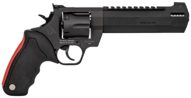Taurus 2440061RH Raging Hunter 44 Rem Mag 6rd 6.75" Matte Black Oxide Steel Black Rubber with Integrated Red Cushion Insert Grip