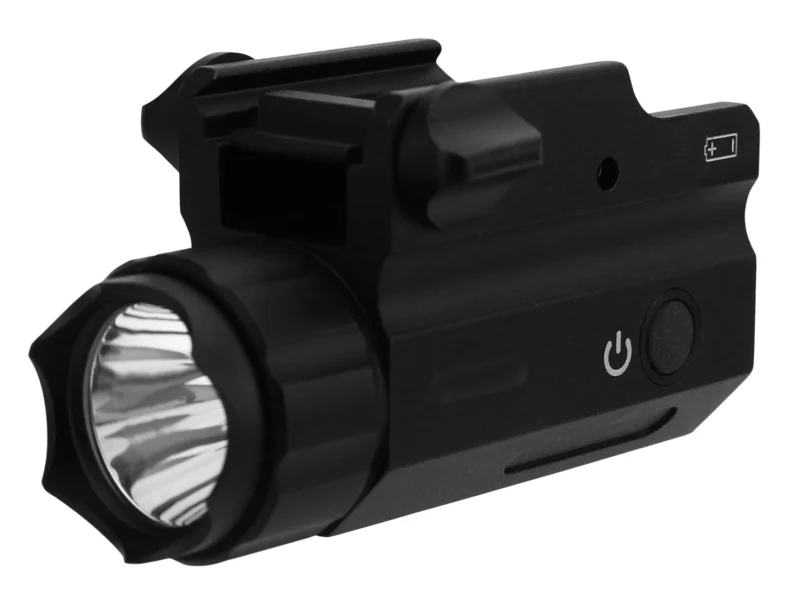 TacFire FLP360C 360 Lumen Pistol Flashlight (Compact-Sized) Black White CREE LED