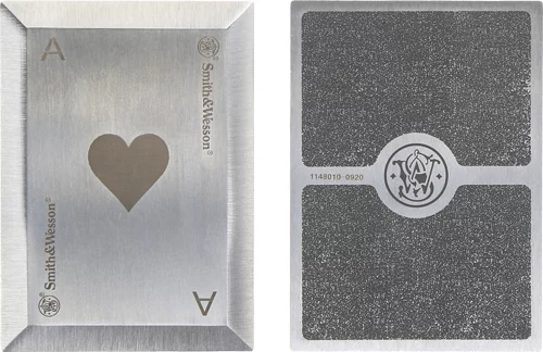 S&W BULLSEYE THROWING CARDS - 4-PACK SS LASER ETCHED W/SHTH