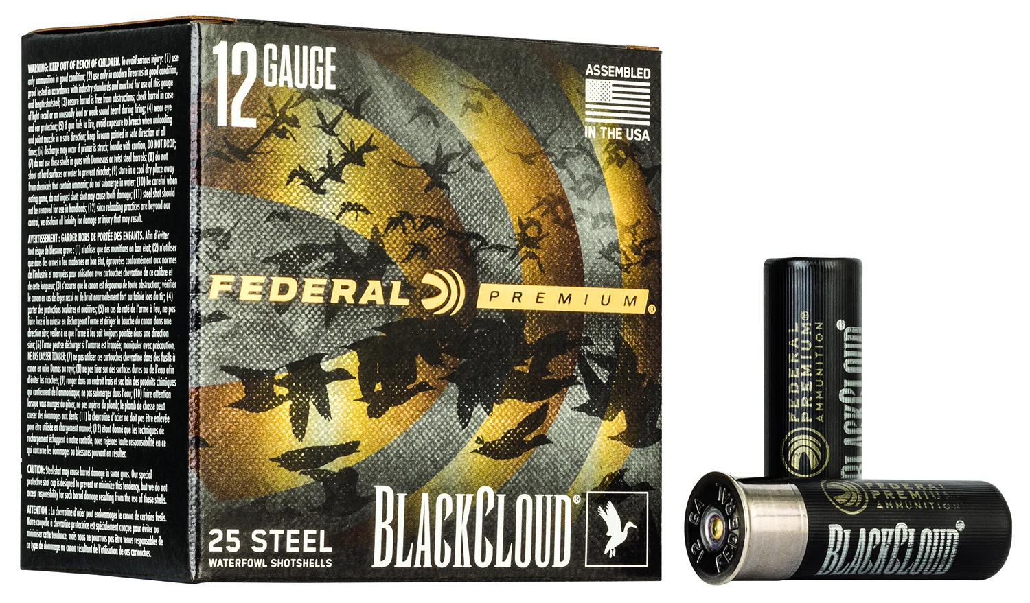 Federal PWBX142BB Black Cloud FS 12Gauge 3" 1 1/4oz BBShot 25 Per Box/10 Case