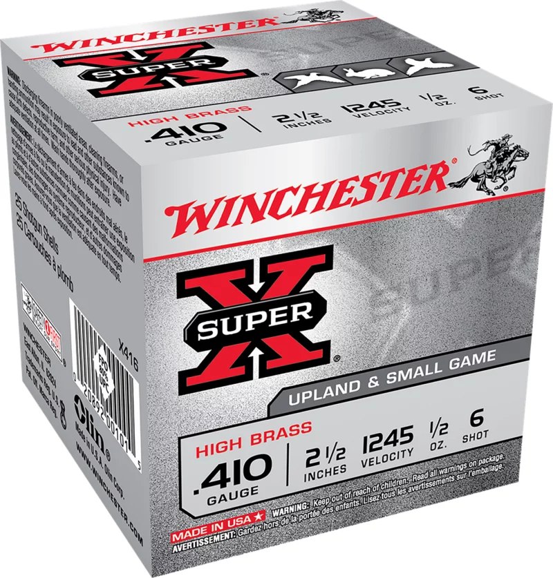 Winchester Ammo X416 Super X Heavy Game Load 410Gauge 2.50" 1/2oz 6Shot 25 Per Box/10 Case