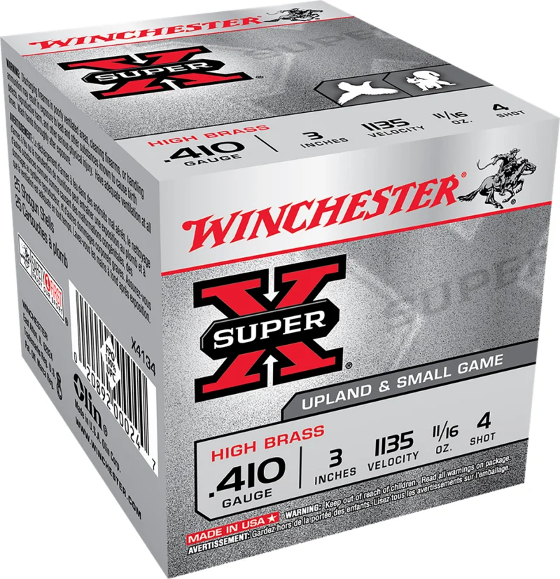 Winchester Ammo X4134 Super X Heavy Game Load High Brass 410Gauge 3" 11/16oz 4Shot 25 Per Box/10 Case