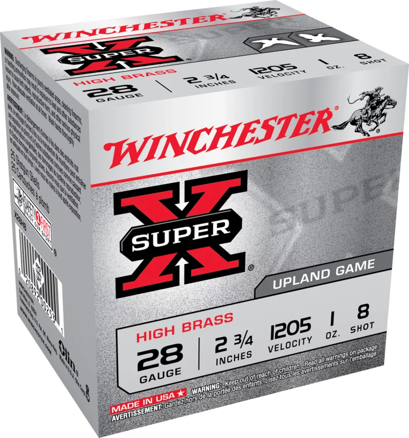 Winchester Ammo X28H8 Super X Heavy Game Load High Brass 28Gauge 2.75" 1oz 8Shot 25 Per Box/10 Case