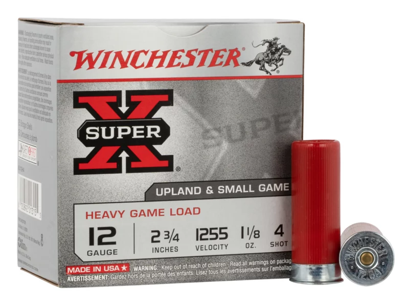 Winchester Ammo XU12H4 Super X Heavy Game Load 12Gauge 2.75" 1 1/8oz 4Shot 25 Per Box/10 Case