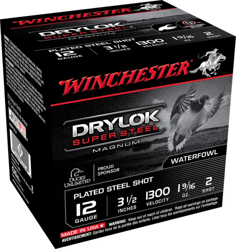 Winchester Ammo XSM12L2 Drylok Super Steel Magnum 12Gauge 3.50" 1 9/16oz 2Shot 25 Per Box/10 Case