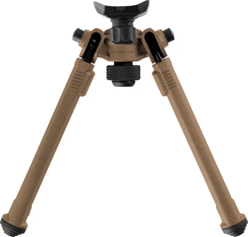 Magpul MAG1075-FDE Bipod made of Aluminum with Flat Dark Earth Finish, Sling Stud Attachment, 6.30-10.30" Vertical Adjustment & Rubber Feet for AR-Platform