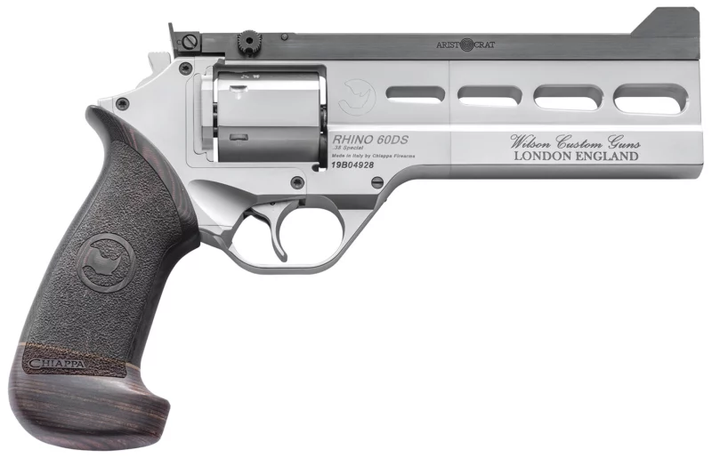 Chiappa Firearms 340302 Rhino Match Master 38 Special 6 Shot, 6" Gray PVD Steel Vent Rib Barrel & Cylinder, Gray PVD Aluminum Frame, Black Hogue Micarta Grip, Exposed Hammer