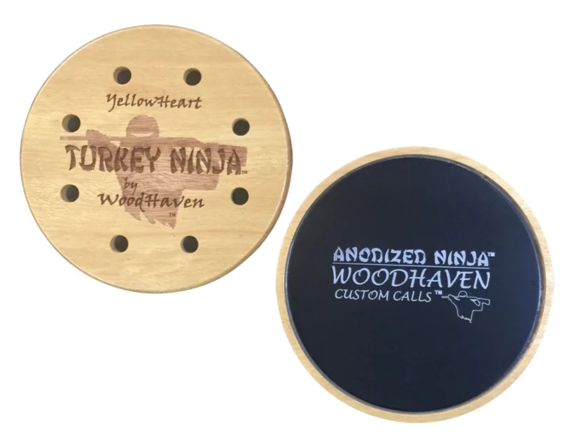 Woodhaven WH086 Anodized Ninja Friction Call Attracts Turkeys Black/Natural Aluminum/Wood