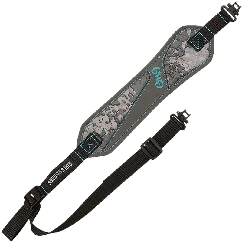 Girls With Guns 8484 Glenwood with Shade Camo Finish, Non-Slip Textured Back, 21"-37" OAL, 3.25" W, Adjustable Design & Swivels for Rifles