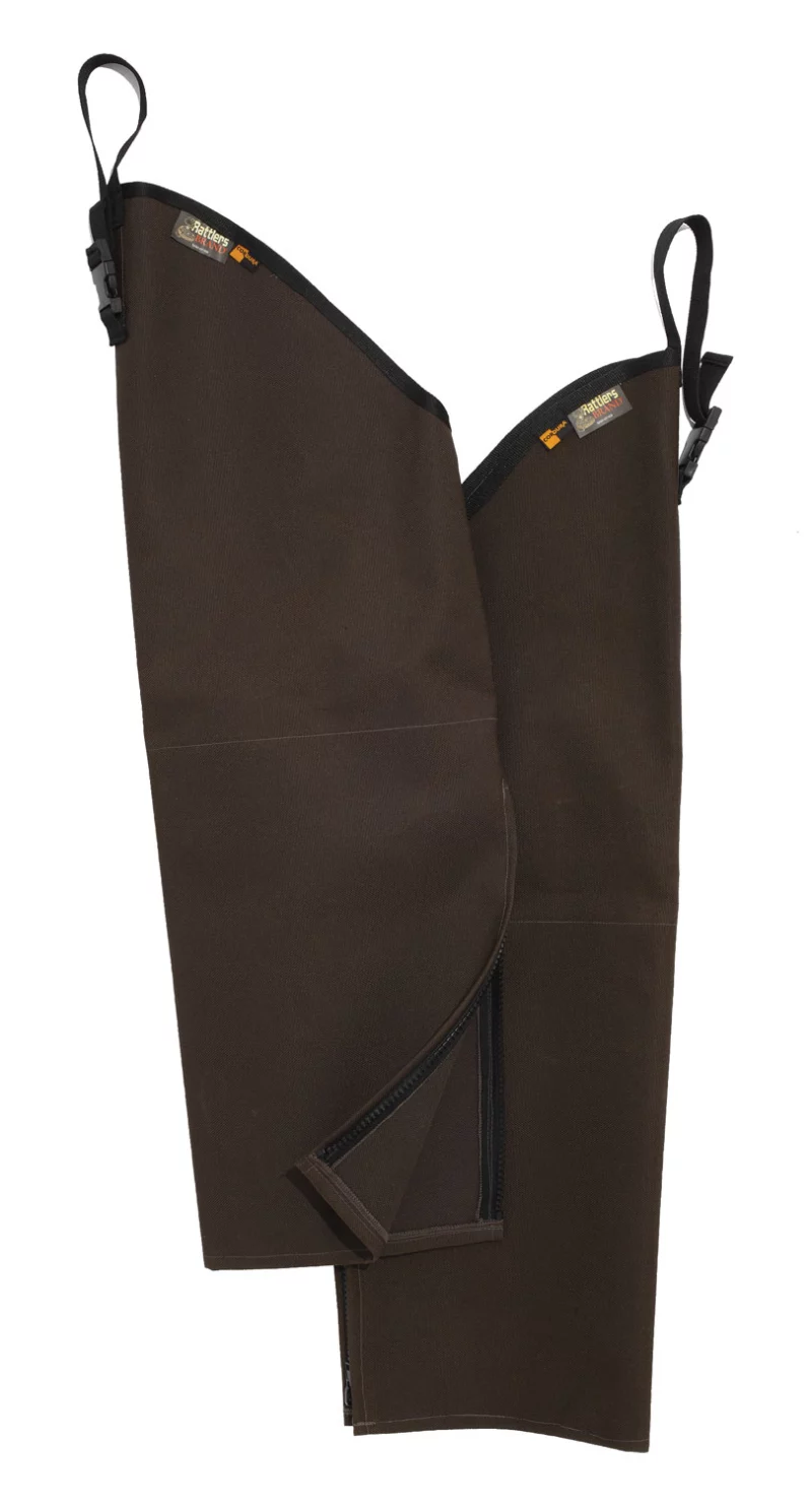 Boyt Harness 9001BRRR Rattlers Chaps 1000D Nylon Brown Regular 26" Adjustable Straps
