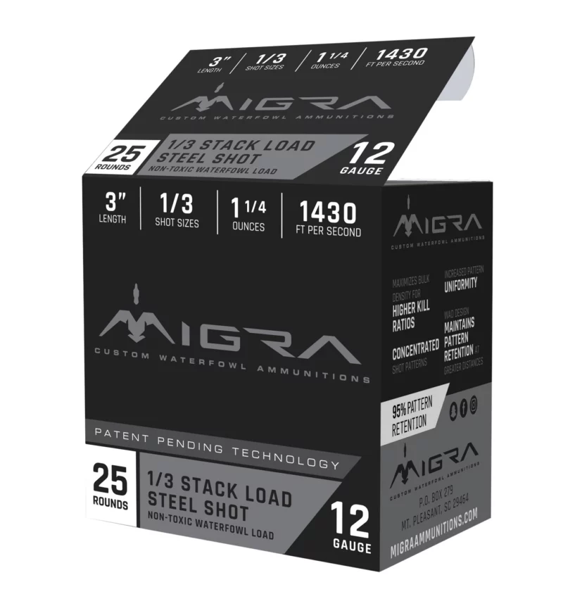 Migra Ammunitions M12S13 Staxd 12Gauge 3" 1 1/4oz 1/3Shot 25 Per Box/10 Case