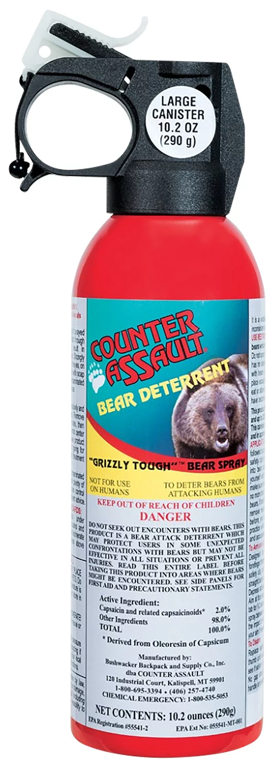 Counter Assault 15067035 Bear Spray w/Holster 32 ft-7 Seconds Range 10.20 oz