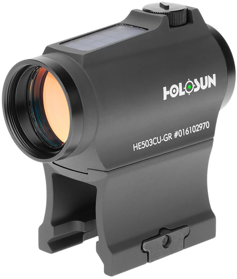 Holosun HE503CUGR 503 Black Anodized 1x 20 mm 2 MOA Green Dot/65 MOA Circle Multi Reticle