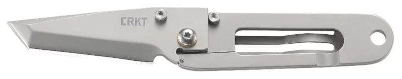CRKT 5500 K.I.S.S. 2.25" Folding Tanto Plain Bead Blasted 3Cr13MoV SS Blade/Bead Blasted Stainless Steel Handle Includes Pocket Clip