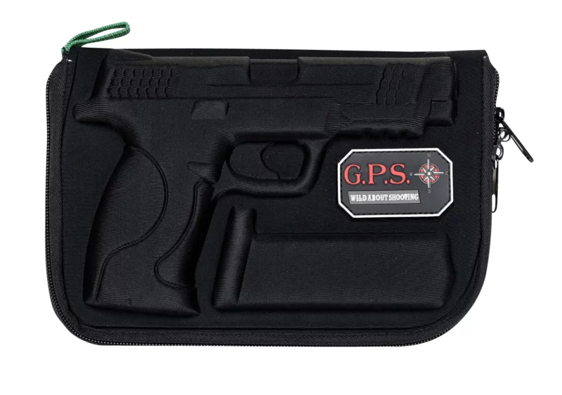 GPS Bags 912PC Custom Molded w/ Lockable Zippers Internal Mag Holder & Black Finish for S&W M&P Full-Size/Compact (9mm Luger/40 S&W/45 ACP)