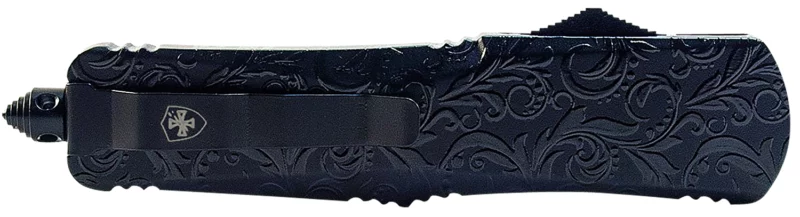 Templar Knife MMDG131 Maiden Gloss Gen II Slim 3.43" OTF Dagger Plain Black Oxide Stonewashed 440C SS Blade/5.05" Black Gloss Aluminum Handle Features Glass Breaker Includes Pocket Clip/Sheath