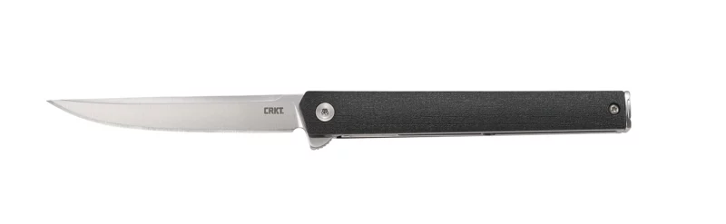CRKT 7097 CEO 3.35" Folding Plain Satin AUS-8A SS Blade/ Black GRN Handle Includes Pocket Clip