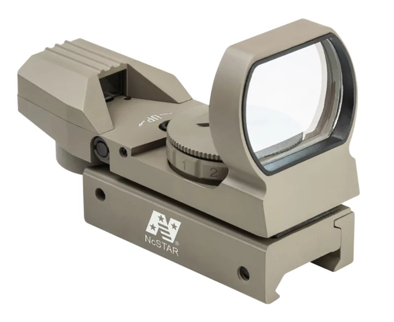 NcStar D4RGT Red & Green Four Reticle Reflex Optic Tan 1 x 0.95"x 1.34" 3 MOA Red/Green Dot Multi Reticle