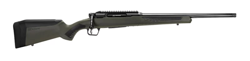 Savage Arms 57653 Impulse Hog Hunter 308 Win 4+1 Matte Black 18" Threaded Barrel/Rec, Matte OD Green Fixed AccuStock with AccuFit, Includes Detachable Box Mag
