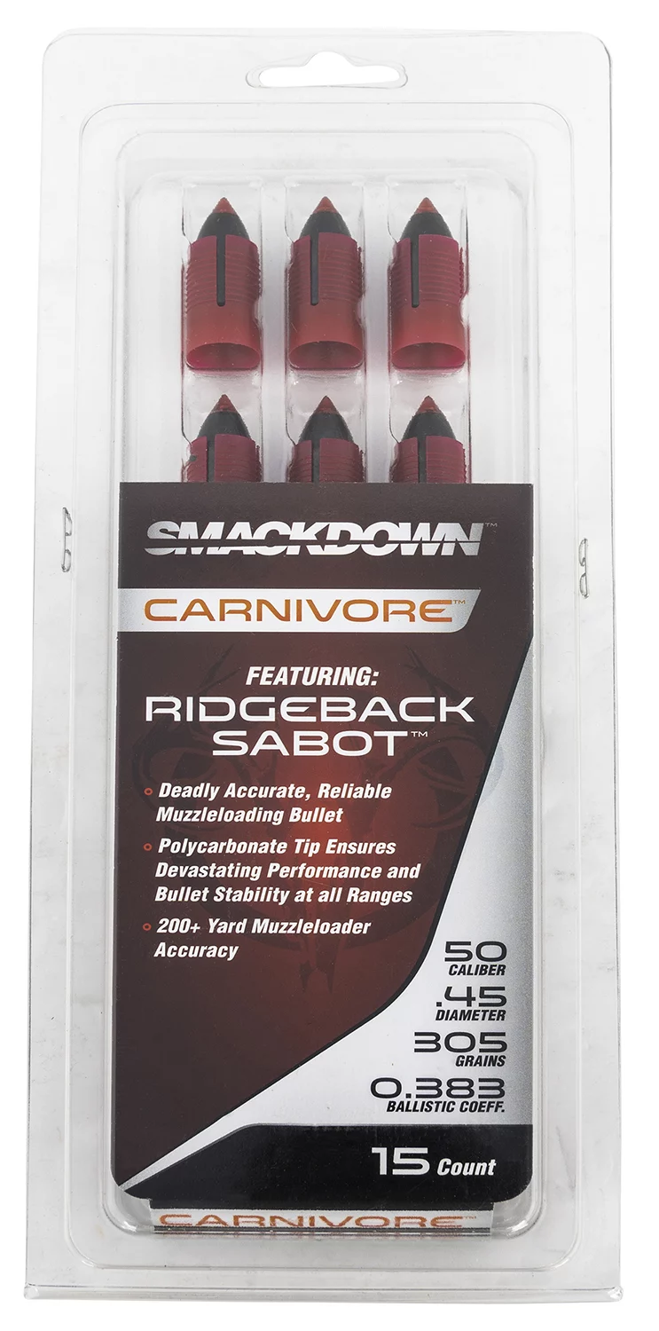 Traditions A2011 Smackdown Carnivore 50Cal 305gr 15/Box