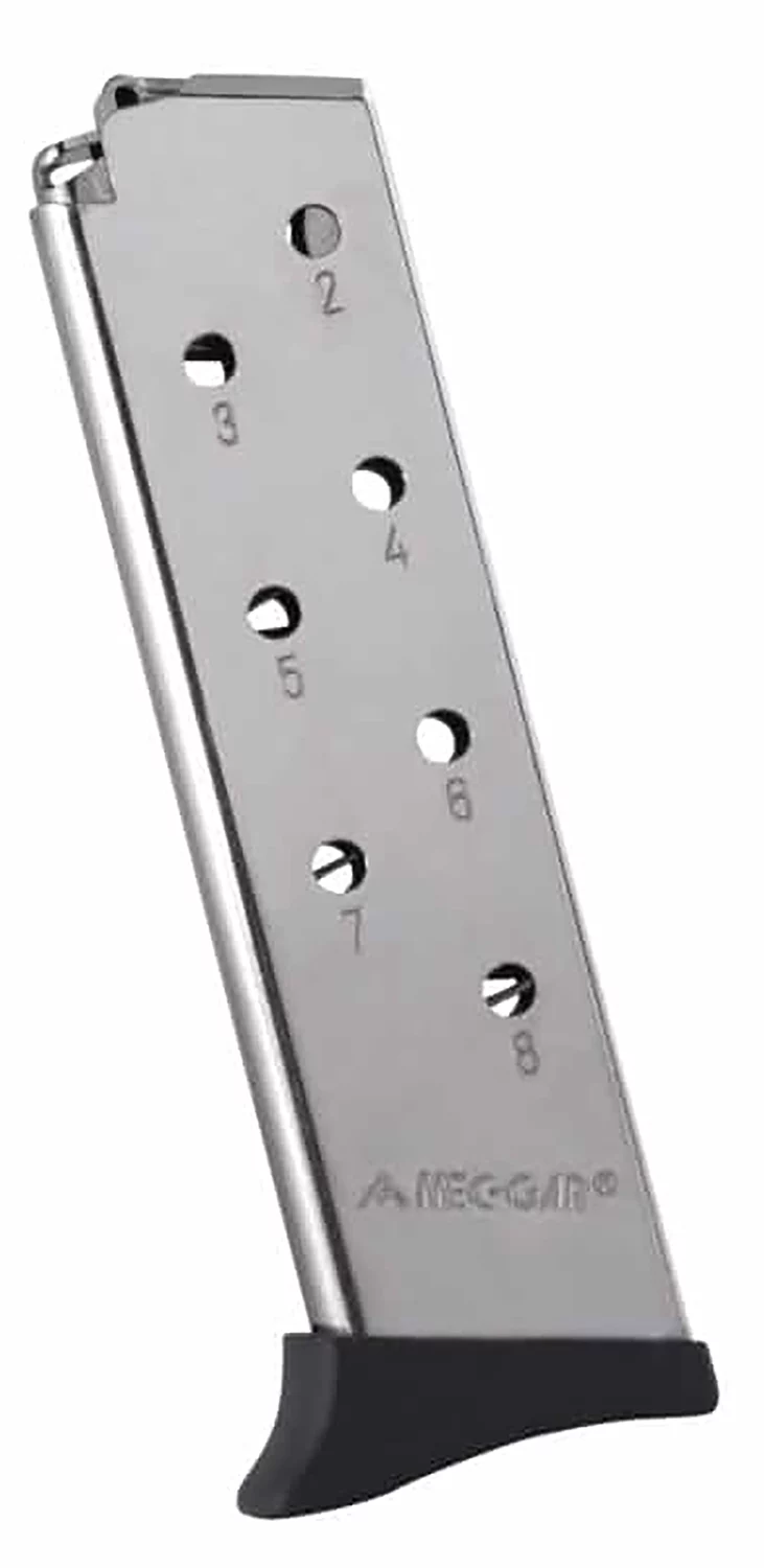 Mec-Gar MGBT3808N Standard 8rd Detachable w/Finger Rest 380 ACP Fits Bersa Thunder Nickel Carbon Steel