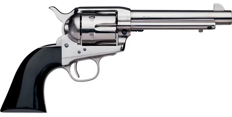 Taylors & Company 0420N00 1873 Cattleman 44-40 Win Caliber with 4.75" Barrel, 6rd Capacity Cylinder, Overall Nickel-Plated Finish Steel & Black Polymer Grip