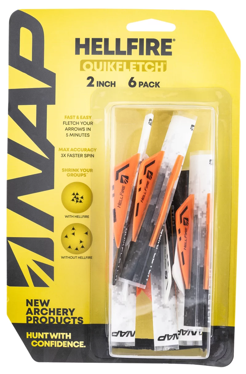 NAP NAP60034 Quickfletch Hellfire Fletching White Orange/ 6 Pack