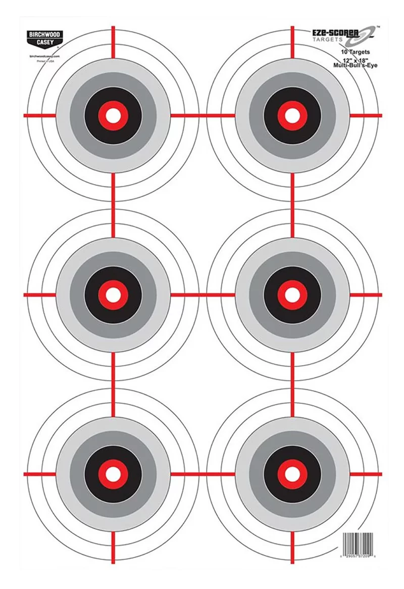 Birchwood Casey 37063 EZE-Scorer Bullseye Paper 12" x 18" Black/White Pkg of 100