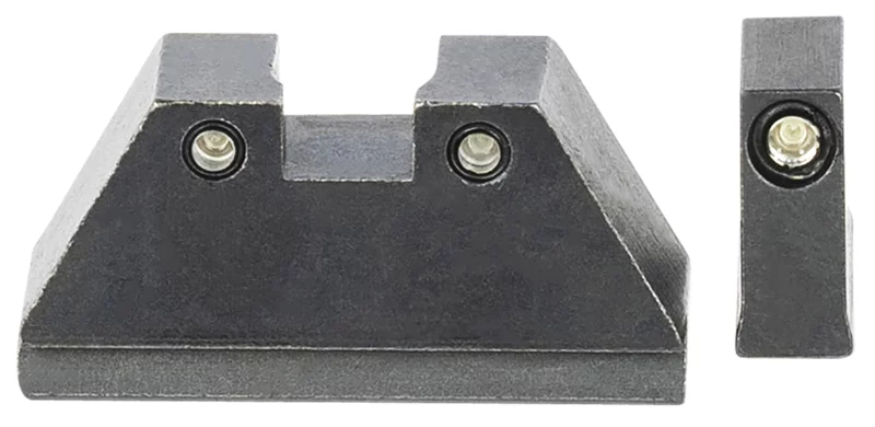 AmeriGlo GL813 Optic Compatible Sight Set for Glock XL Tall Green Tritium Black Outline Front Sight-Green Tritium Black Outline Rear Sight