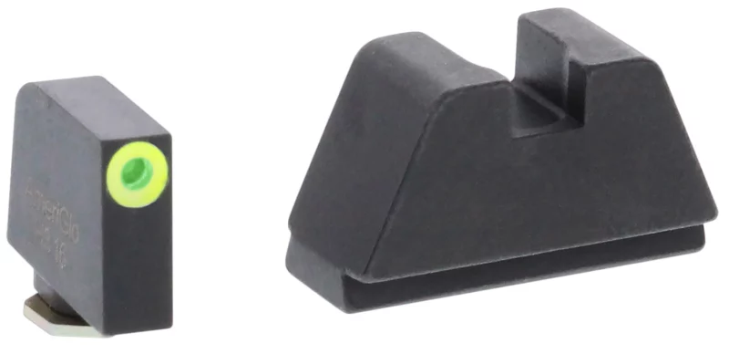 AmeriGlo GL681 Optic Compatible Sight Set for Glock 2XL Tall Green Tritium LumiGreen Outline Front Sight-Black Rear Sight