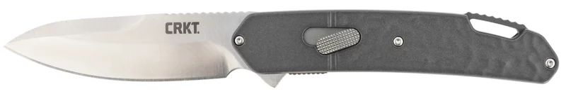 CRKT K540GXP Bona Fide 3.59" Folding Modified Drop Point Plain Satin D2 Steel Blade/Black Textured Aluminum Handle Includes Pocket Clip