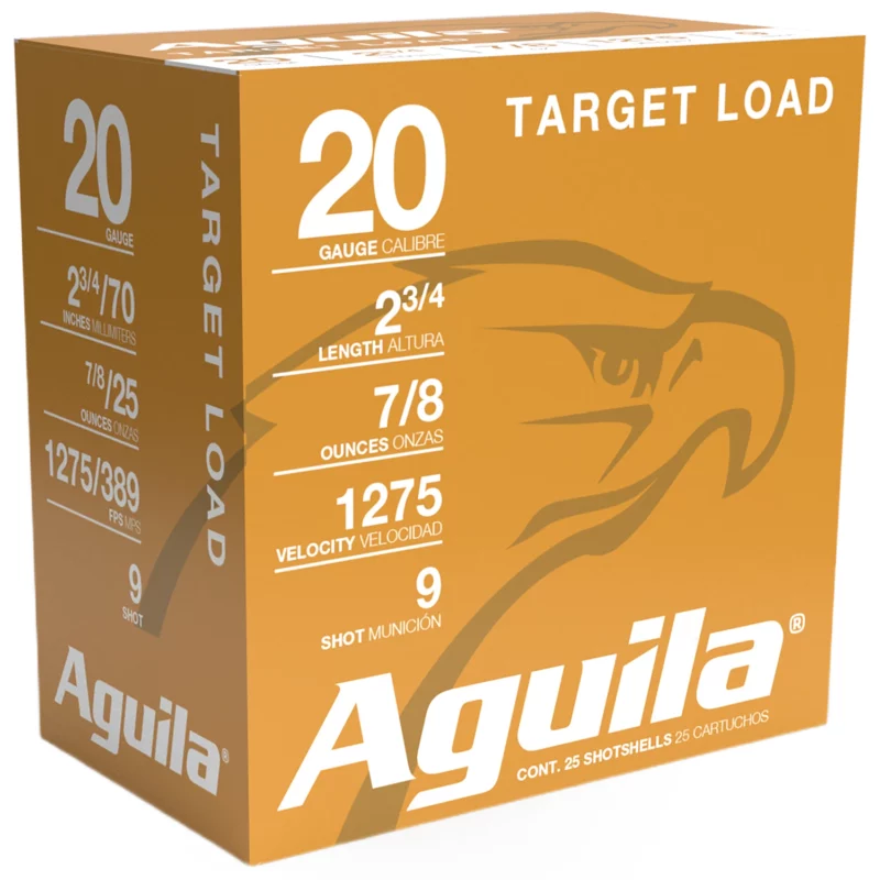 Aguila 1CHB2039 Target Load Competition 20Gauge 2.75" 7/8oz 9Shot 25 Per Box/10 Case
