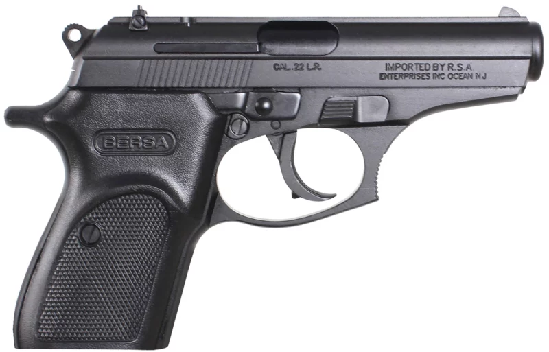 Bersa T22M Thunder Micro-Compact Frame 22 LR 10+1, 3.50" Black Steel Barrel, Matte Black Serrated Slide, Matte Black Aluminum Frame w/Beavertail
