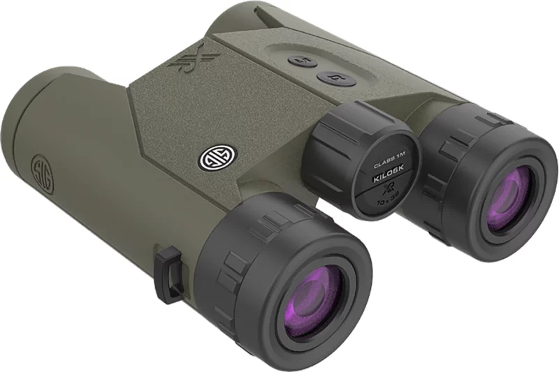 Sig Sauer Electro-Optics SOK6K104 KILO6K HD Binocular Rangefinder OD Green 10x32mm 6000 yds Max Distance Segmented OLED Display