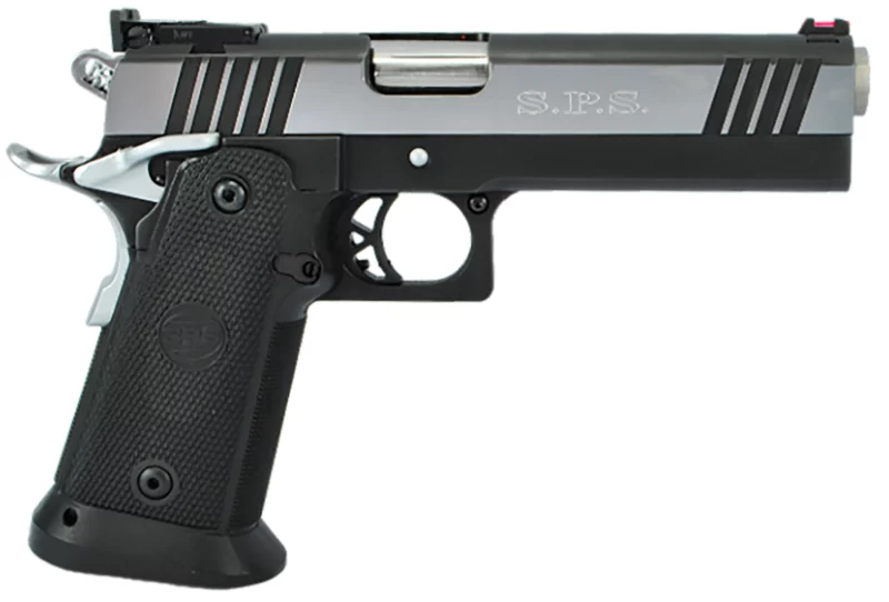 TriStar 85674 SPS Pantera 1911 9mm Luger 18+1, 5" Stainless Steel Barrel, Black Chrome Serrated Steel Slide, Black Steel Frame w/Beavertail, Black Polymer Grip