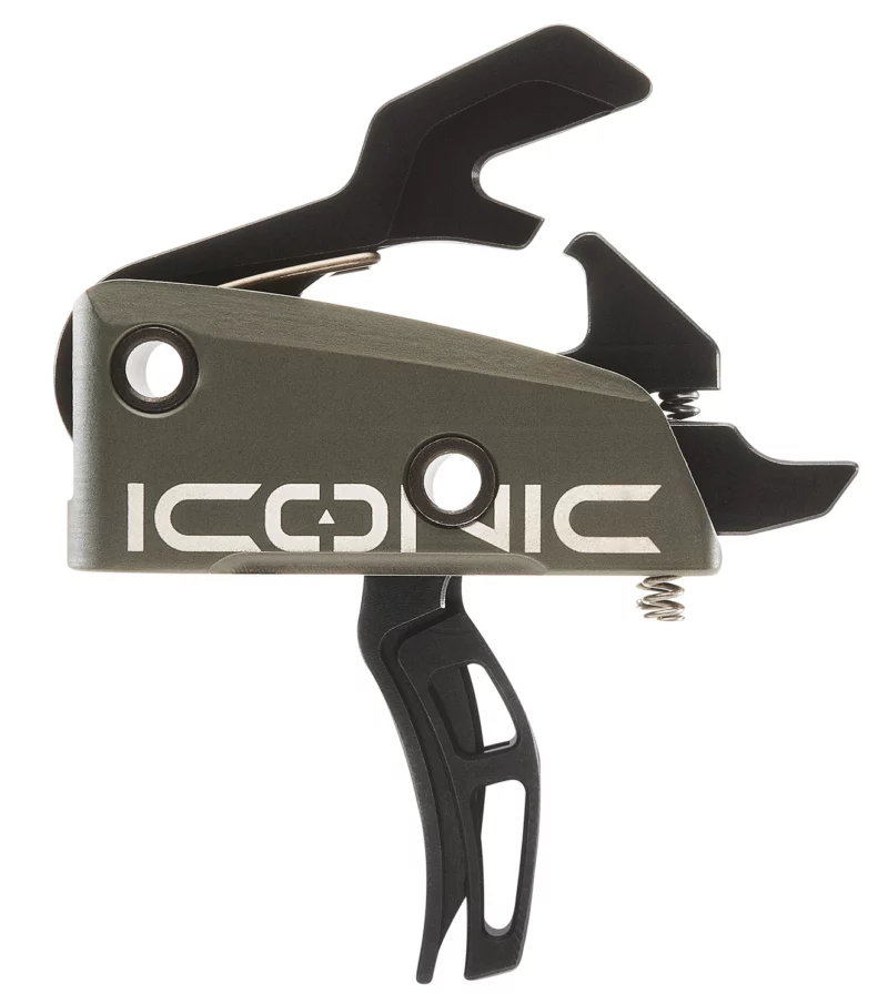 Rise Armament T22GRN Iconic Two-Stage Curved Trigger with 2 lbs Draw Weight & Green Finish for AR-15, AR-10