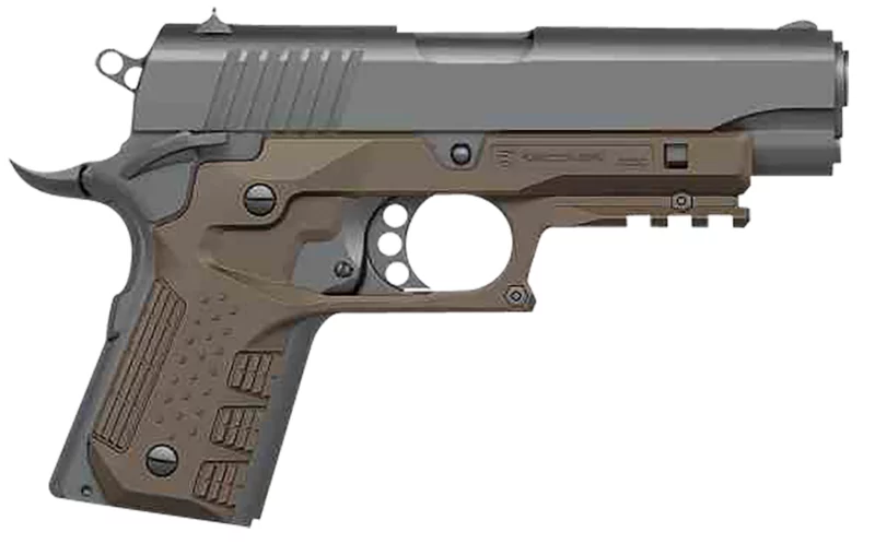 Recover Tactical CC3C02 Grip & Rail System Tan Polymer Picatinny for Compact 1911